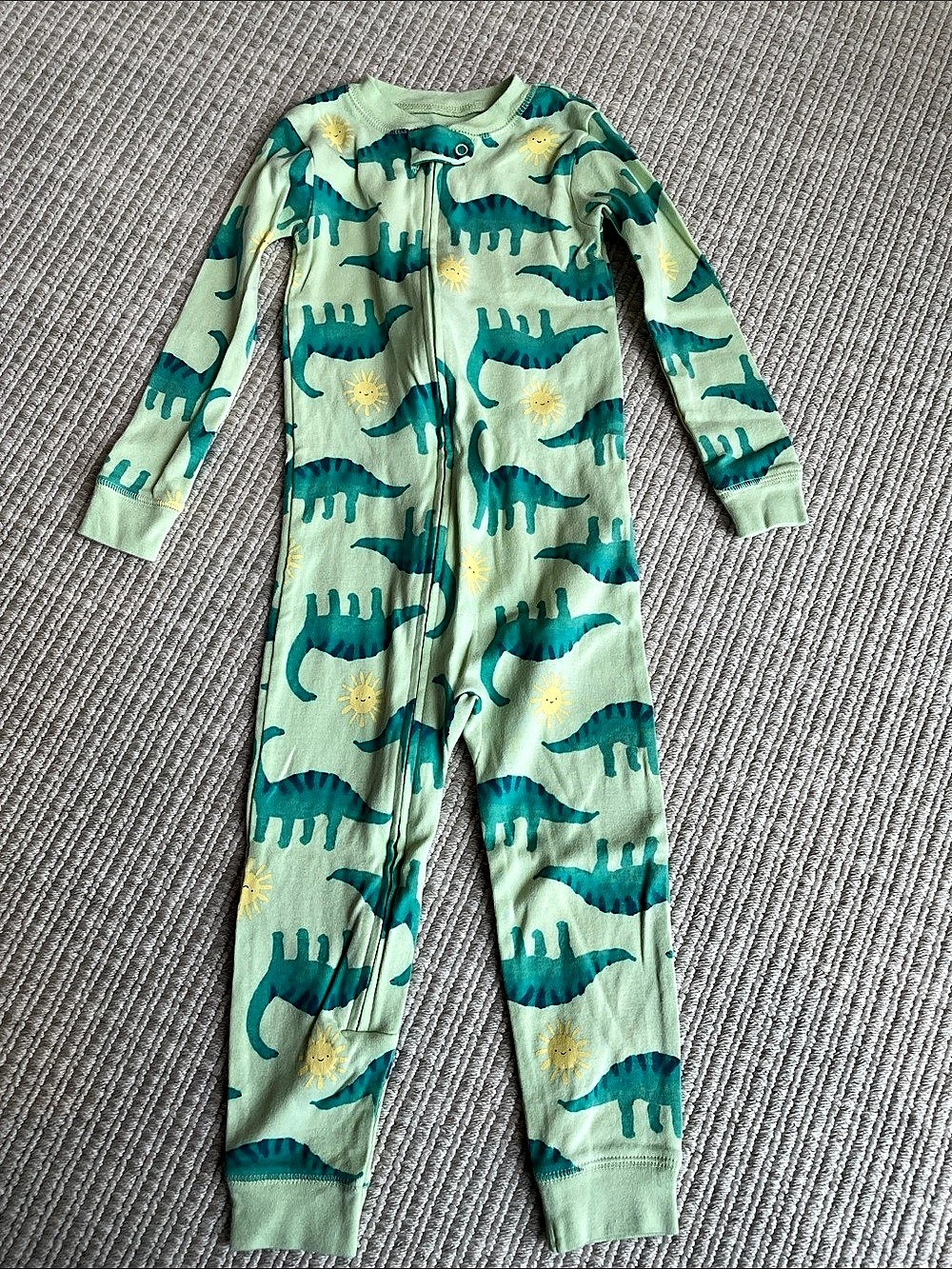 Carter's Dinosaur Zip Pajama 3T Like New
